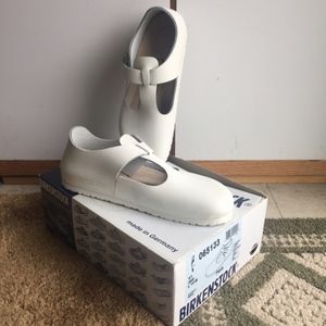 Birkenstock Paris Shoes White sz 41/ 10m